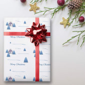 kerstboompapier voor het landschap van Snowy Cadeaupapier