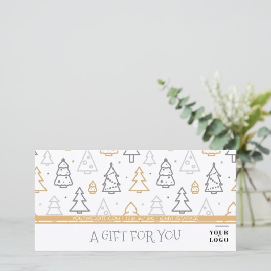 Kerstboompatroon Aangepaste zakelijke Logo (Staand voorkant)