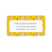 kerstboompatroon-adres etiket (Voorkant)