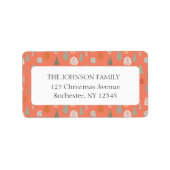 kerstboompatroon-adres etiket (Voorkant)