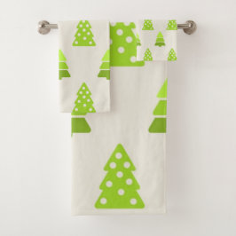 kerstboompatroon bad handdoek