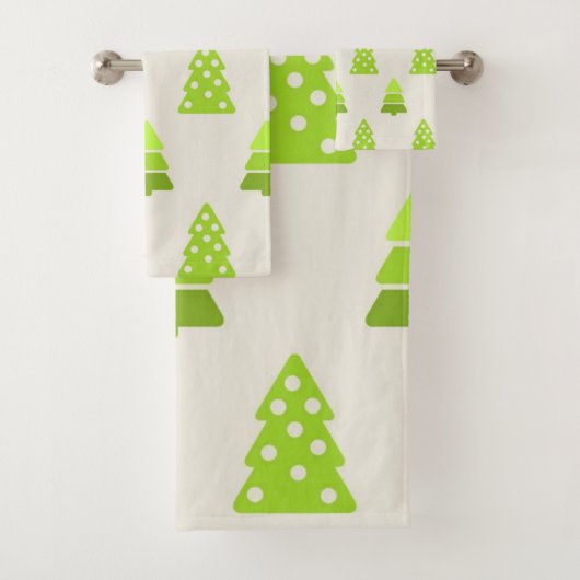 kerstboompatroon bad handdoek (Insitu)