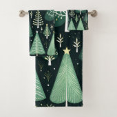 kerstboompatroon bad handdoek (Insitu)