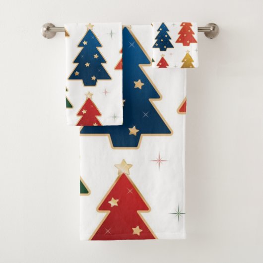 kerstboompatroon bad handdoek (Insitu)