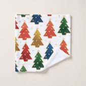 kerstboompatroon bad handdoek (Wasdoekje)
