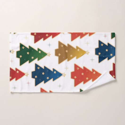 kerstboompatroon bad handdoek (Handdoek)