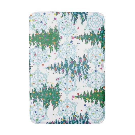 kerstboompatroon badmat (Voorkant Verticaal)