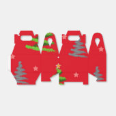 kerstboompatroon bedankdoosjes (Uitgevouwen)