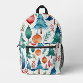 kerstboompatroon bedrukte rugzak (Voorkant)