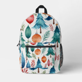 kerstboompatroon bedrukte rugzak