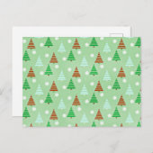 kerstboompatroon briefkaart (Voorkant / Achterkant)