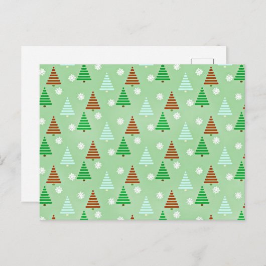 kerstboompatroon briefkaart (Voorkant / Achterkant)