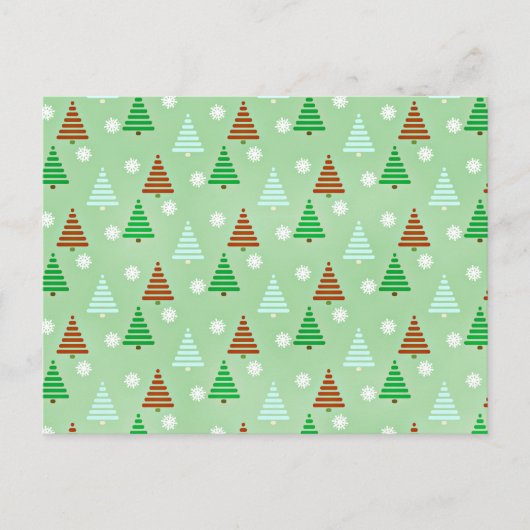 kerstboompatroon briefkaart (Voorkant)