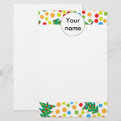 kerstboompatroon briefpapier (Voorkant / Achterkant)