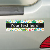 kerstboompatroon bumpersticker (Op auto)