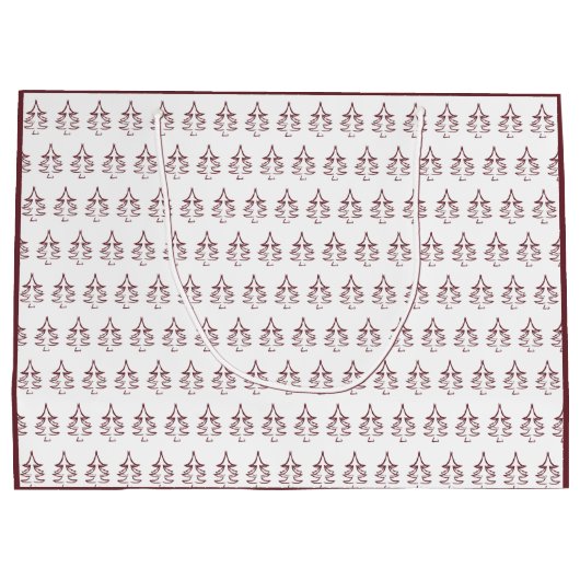 kerstboompatroon Burgundy Groot Cadeauzakje (Achterkant)