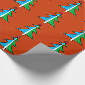 kerstboompatroon cadeaupapier (Hoek)
