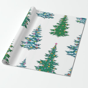 kerstboompatroon cadeaupapier