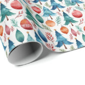 kerstboompatroon cadeaupapier (Rol Hoek)