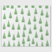 kerstboompatroon cadeaupapier (Vlak)