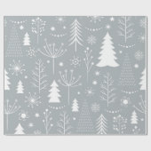 kerstboompatroon cadeaupapier (Vlak)