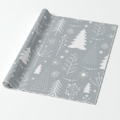 kerstboompatroon cadeaupapier (Uitgerold)