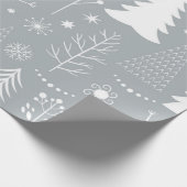 kerstboompatroon cadeaupapier (Hoek)