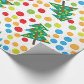 kerstboompatroon cadeaupapier (Hoek)