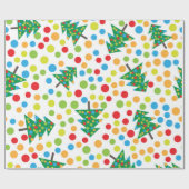 kerstboompatroon cadeaupapier (Vlak)