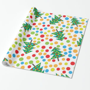 kerstboompatroon cadeaupapier