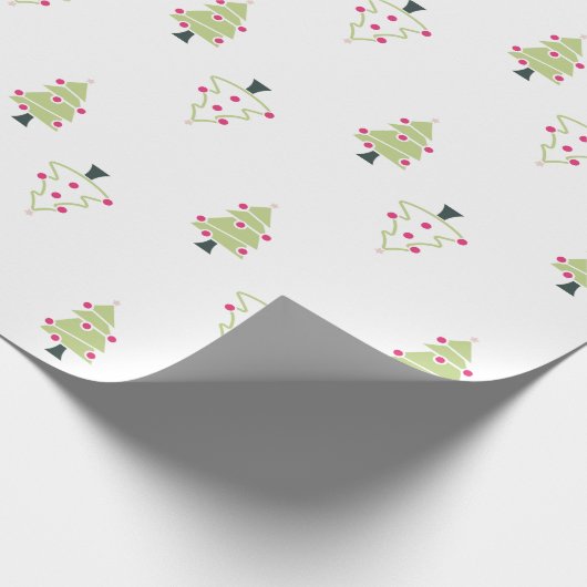 kerstboompatroon cadeaupapier (Hoek)