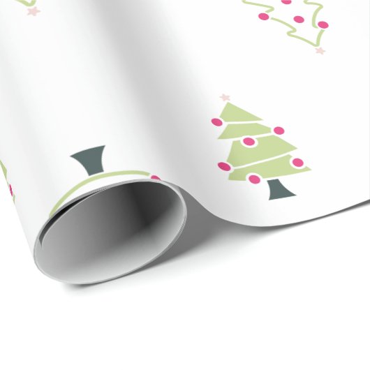 kerstboompatroon cadeaupapier (Rol Hoek)