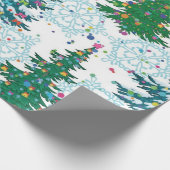 kerstboompatroon cadeaupapier (Hoek)