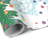 kerstboompatroon cadeaupapier (Rol Hoek)