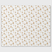 kerstboompatroon cadeaupapier (Vlak)