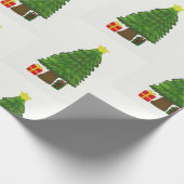 kerstboompatroon cadeaupapier (Hoek)