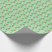 kerstboompatroon cadeaupapier (Hoek)