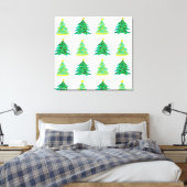kerstboompatroon canvas afdruk (Insitu (Slaapkamer))
