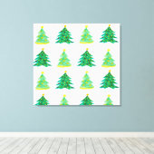 kerstboompatroon canvas afdruk (Insitu (Houten vloer))