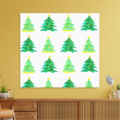 kerstboompatroon canvas afdruk (Insitu (Woonkamer))