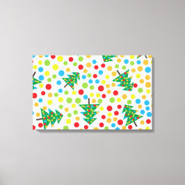 kerstboompatroon canvas afdruk