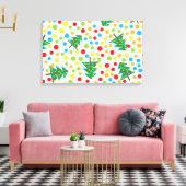kerstboompatroon canvas afdruk (Insitu (Woonkamer))