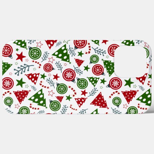 kerstboompatroon Case-Mate iPhone case (Achterkant (horizontaal))