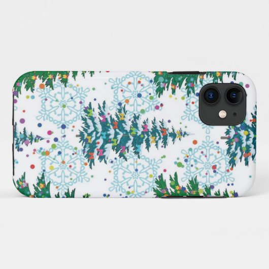 kerstboompatroon Case-Mate iPhone case (Achterkant (horizontaal))