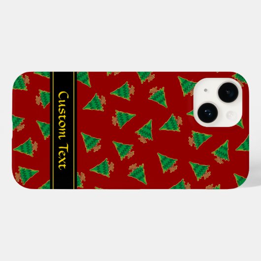 kerstboompatroon Case-Mate iPhone case (Achterkant (horizontaal))
