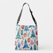 kerstboompatroon crossbody tas (Achterkant)