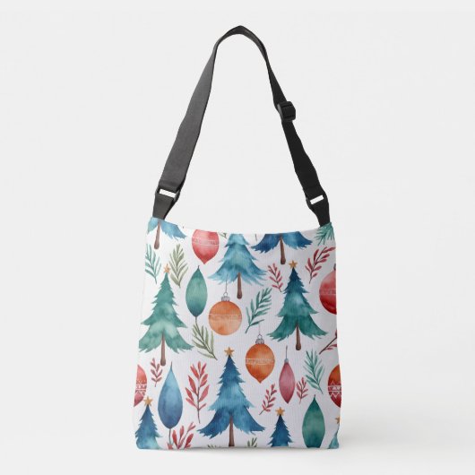 kerstboompatroon crossbody tas (Voorkant)