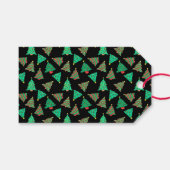 kerstboompatroon | Custom Black Cadeaulabel (Voorkant (Horizontaal))