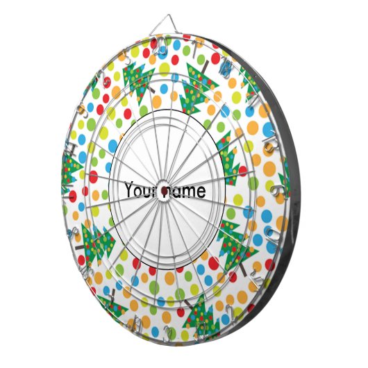 kerstboompatroon dartbord (Voorkant Rechts)