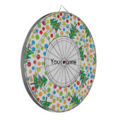 kerstboompatroon dartbord (Voorkant Links)
